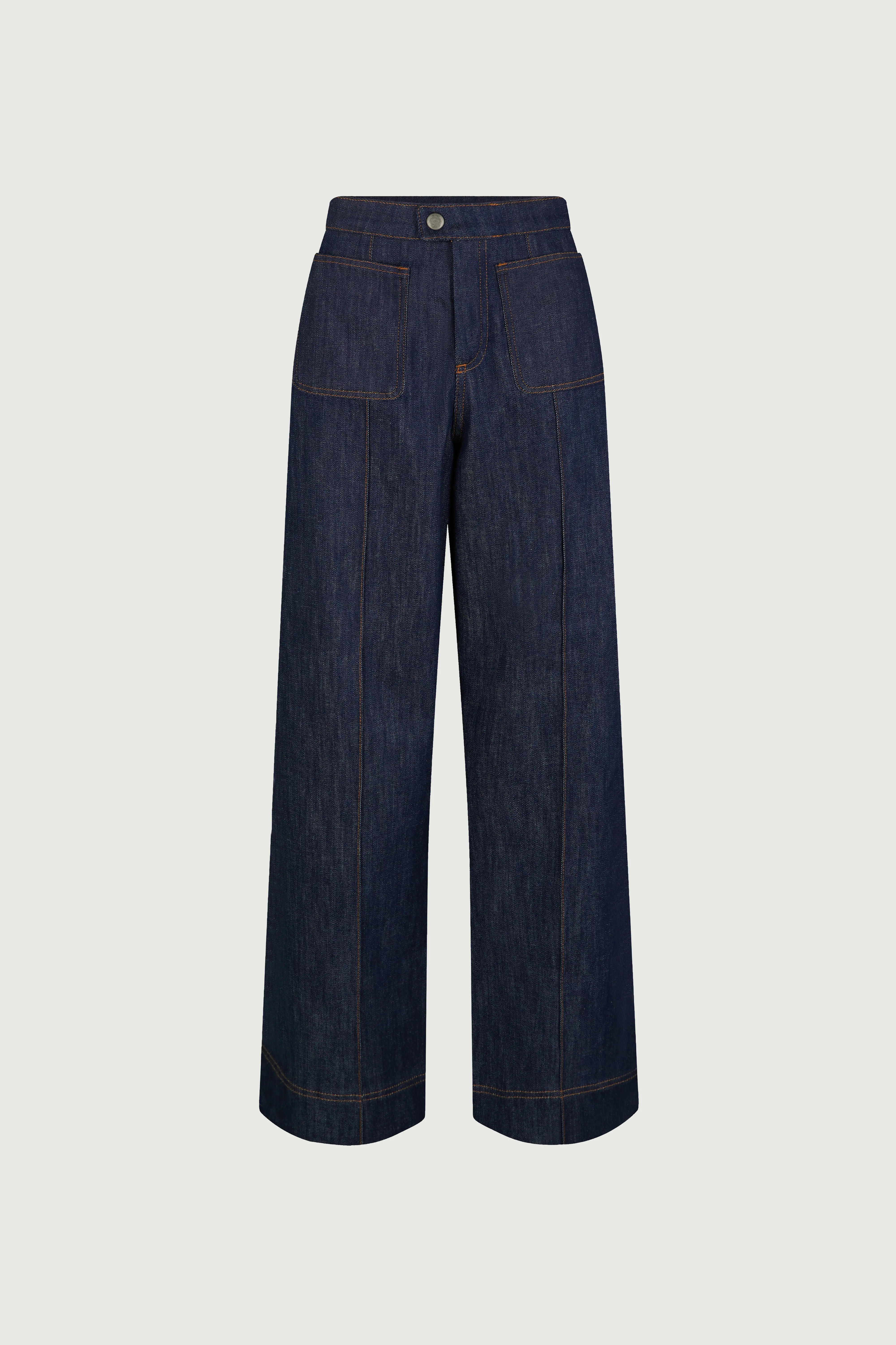 VAQUERO HARRY Pantalón recto ligeramente acampanado en denim azul crudo