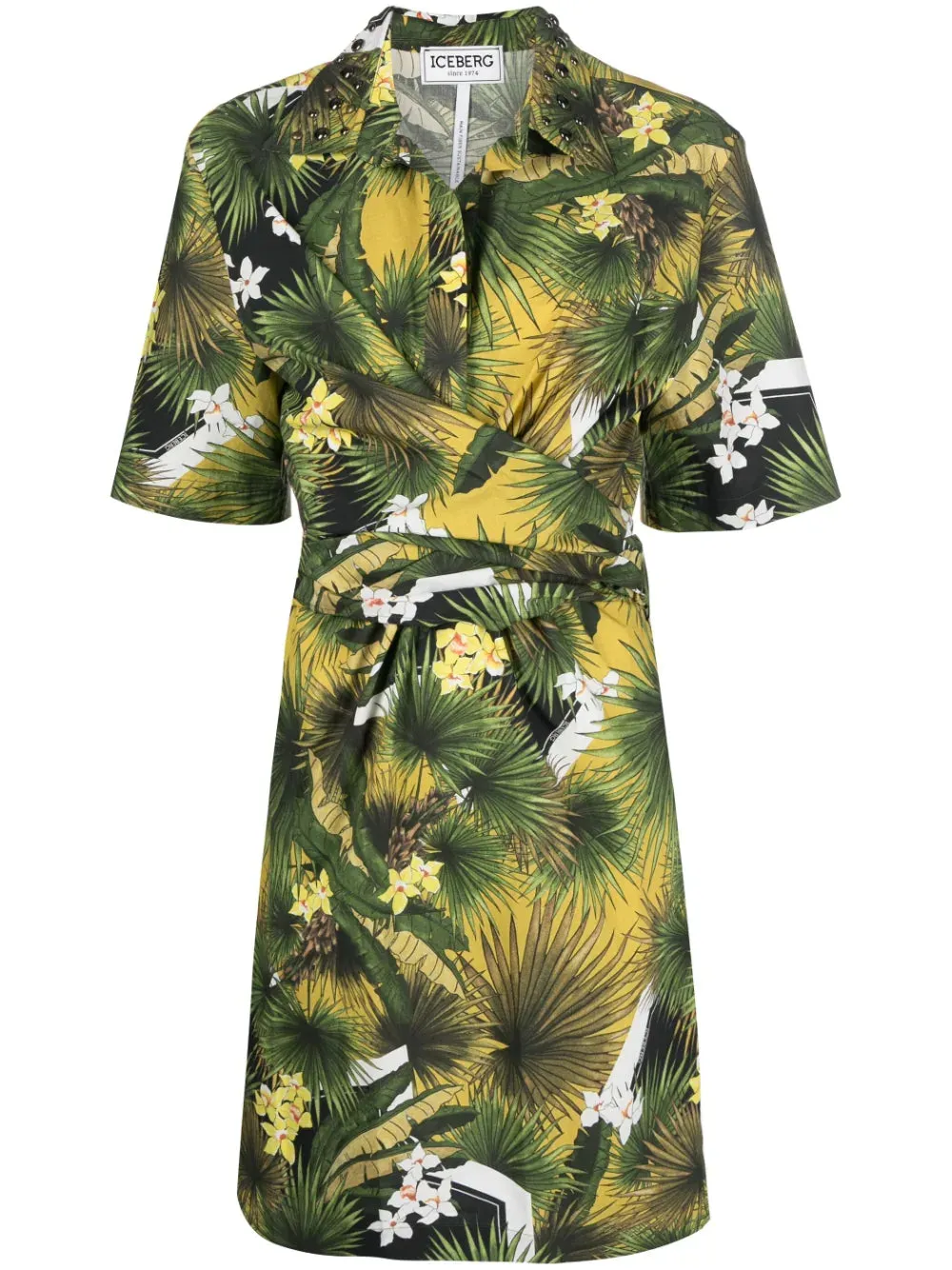 VESTIDO CAMISERO PRINT TROPICAL