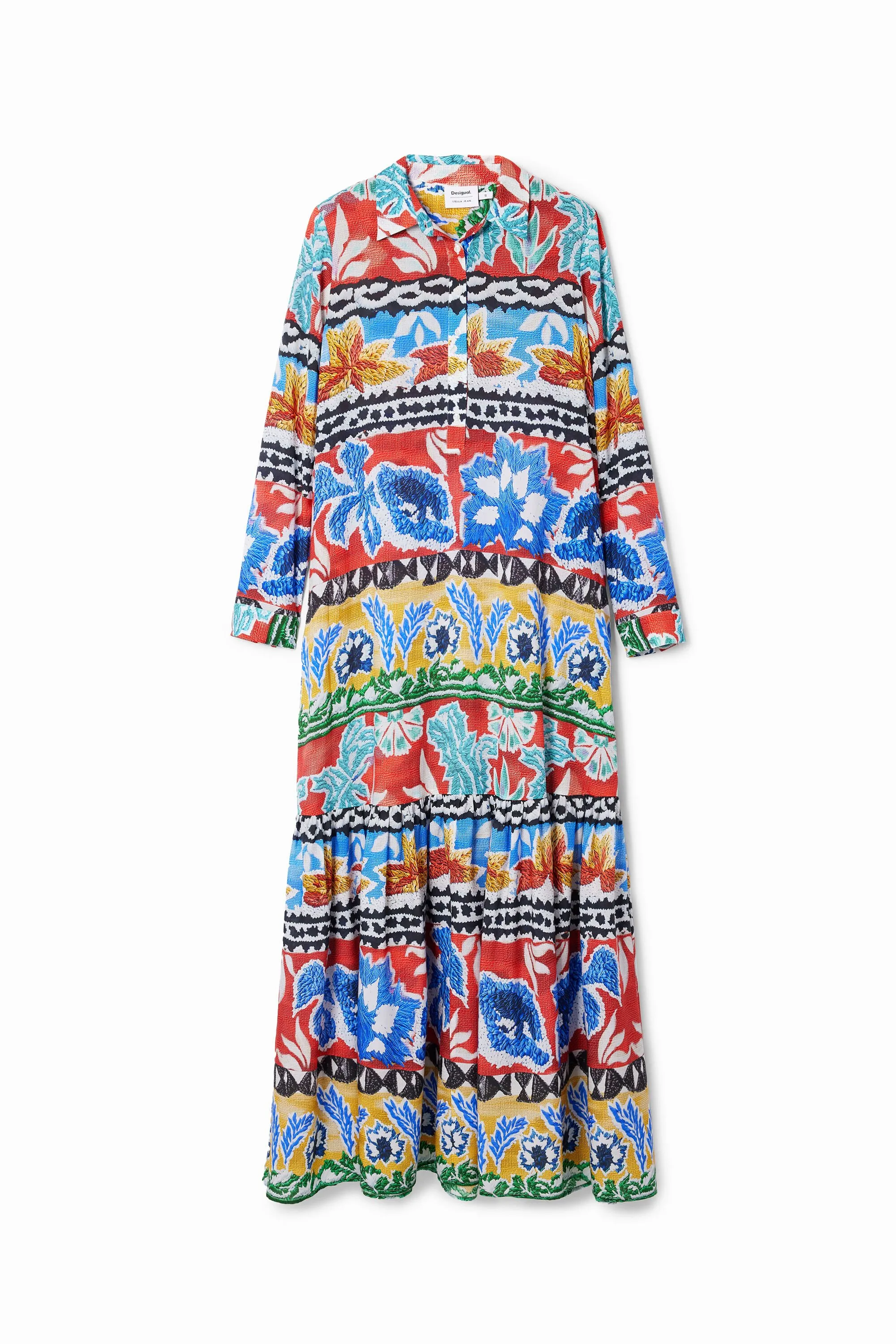 Vestido largo camisero étnico Stella Jean
