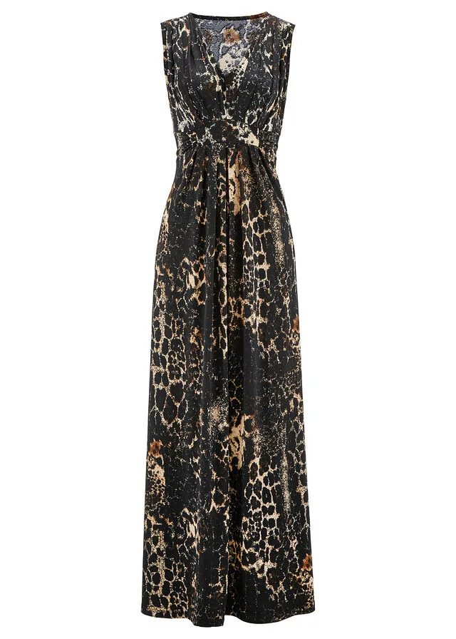 Vestido Marrón con estampado de leopardo