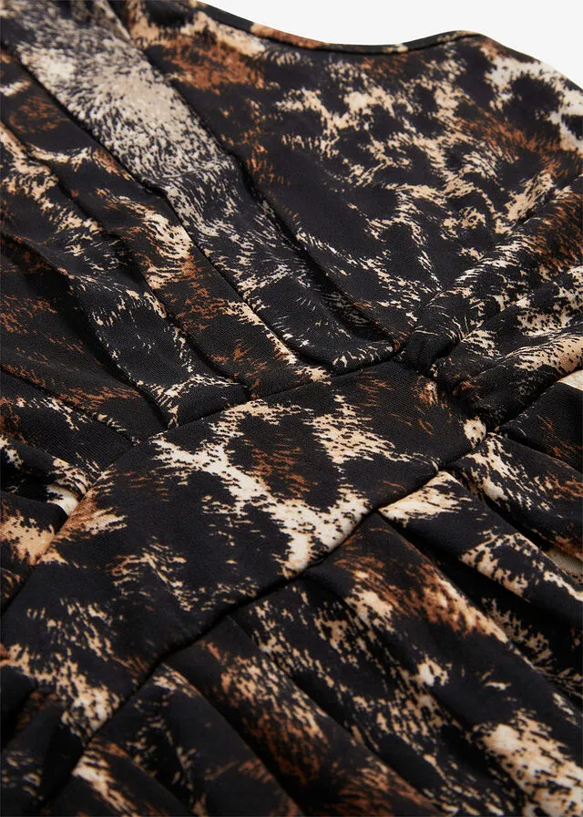 Vestido Marrón con estampado de leopardo