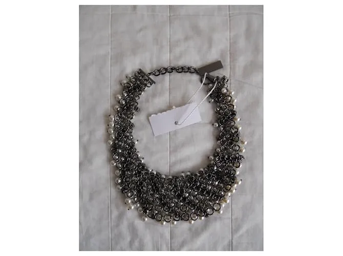 Weekend Max Mara Collar de perlas artificiales MAX MARA WEEKEND Negro Blanco 