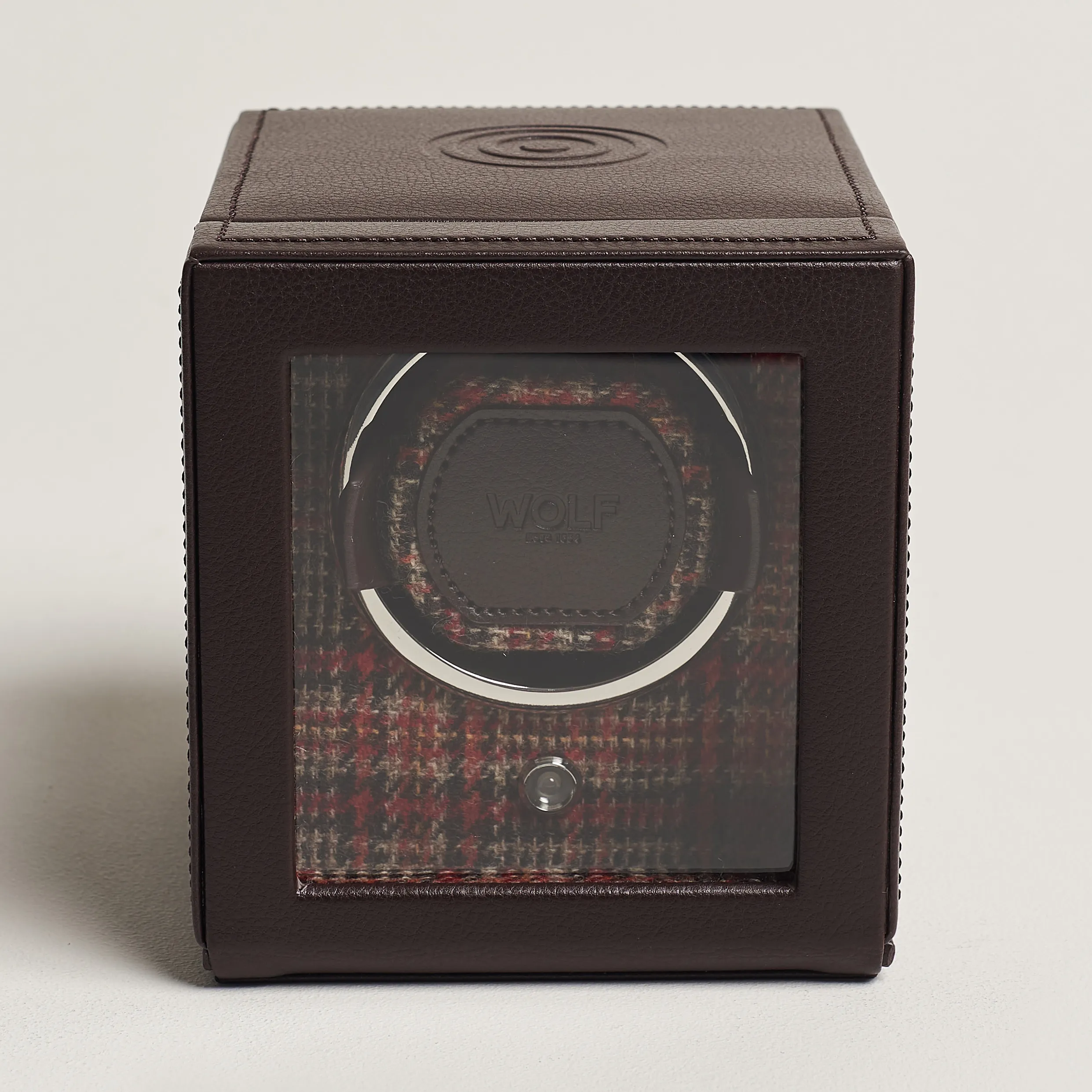 WOLF WM Brown Single Watch Winder Tweed Brown