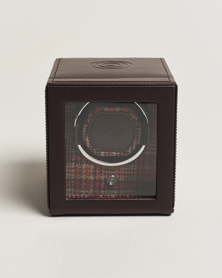 WOLF WM Brown Single Watch Winder Tweed Brown