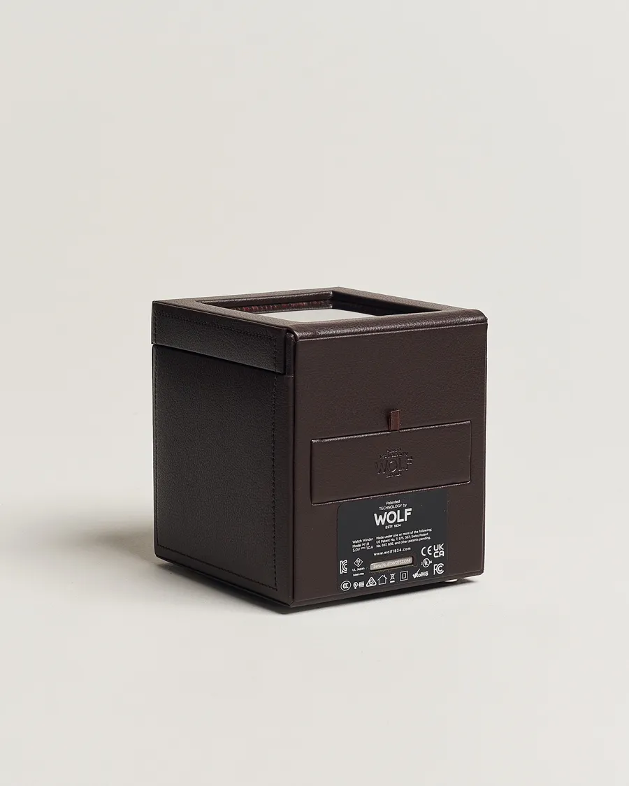 WOLF WM Brown Single Watch Winder Tweed Brown