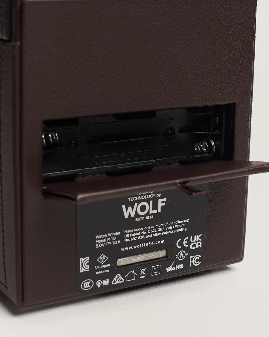 WOLF WM Brown Single Watch Winder Tweed Brown