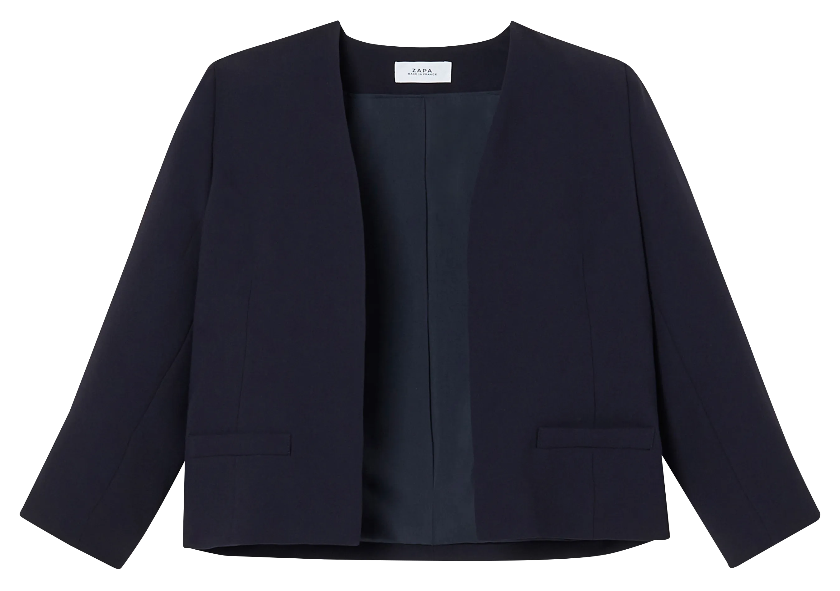 ZAPA VICKIO  CHAQUETA CORTA CON PINZAS EN AZUL