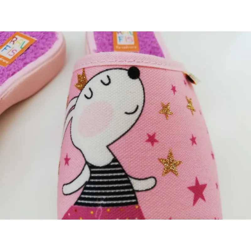 Zapatilla de estar por casa niña Juncal rosa 8222