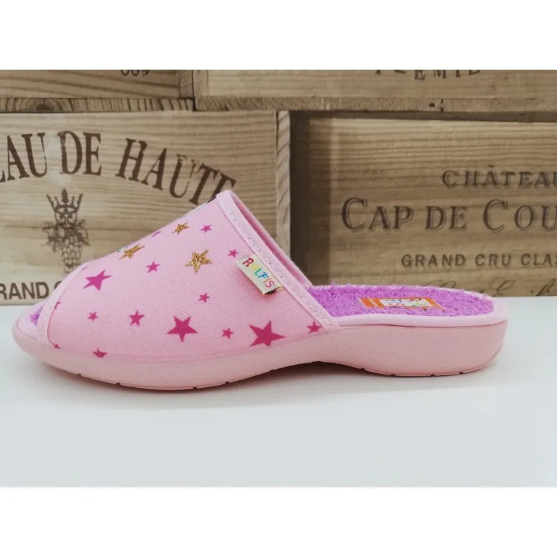 Zapatilla de estar por casa niña Juncal rosa 8222