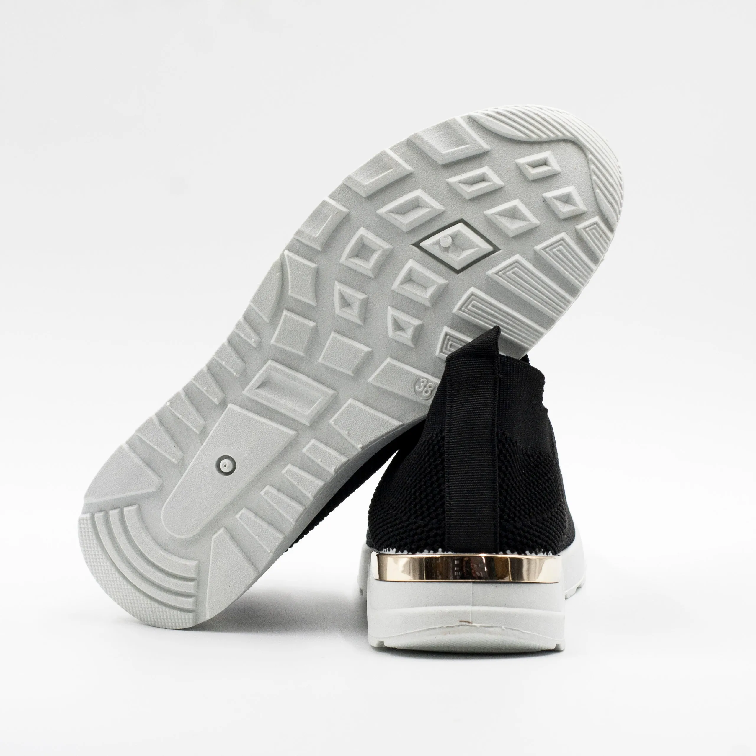 Zapatilla Funway con elastico negra