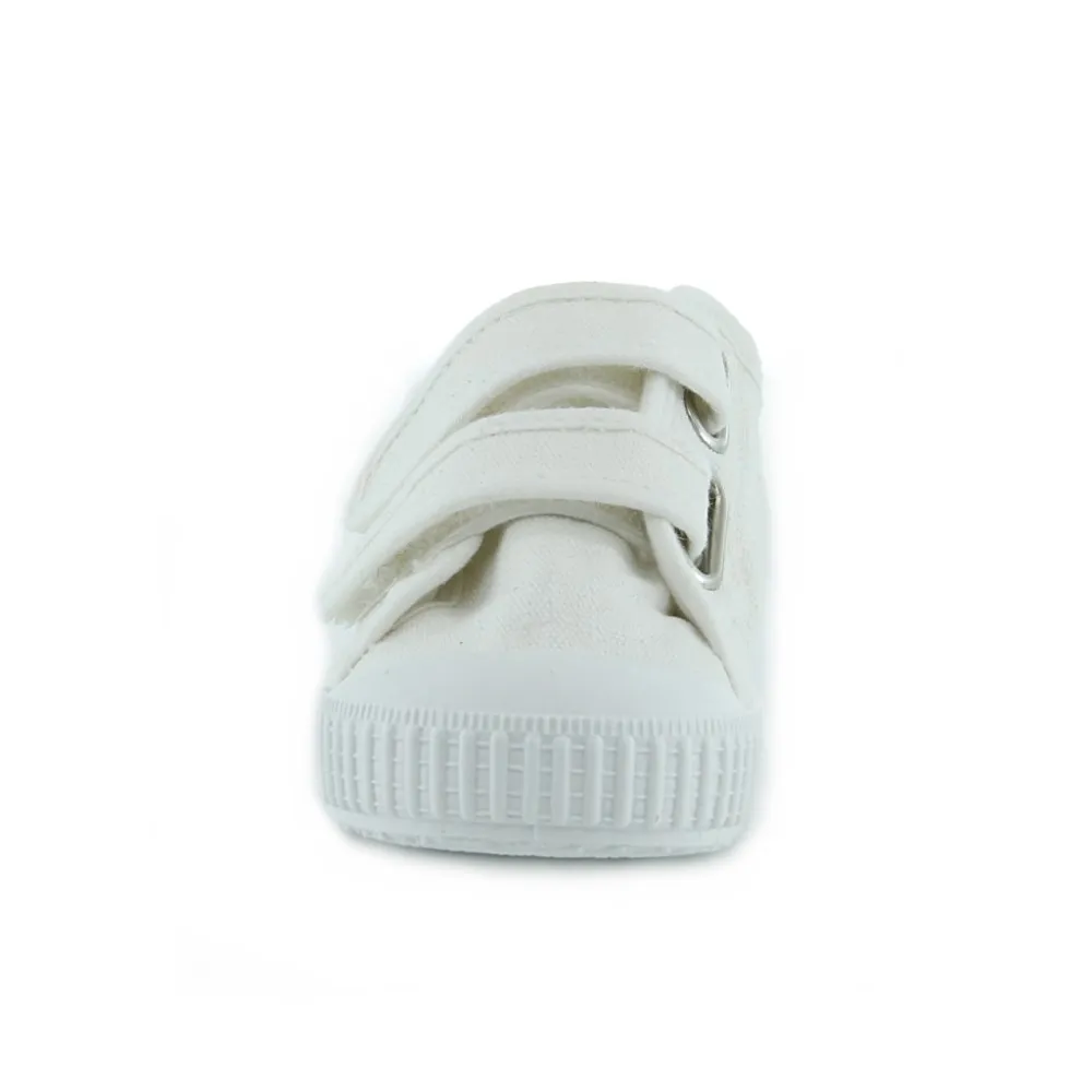 Zapatillas de lona Zapy velcros Blanco.