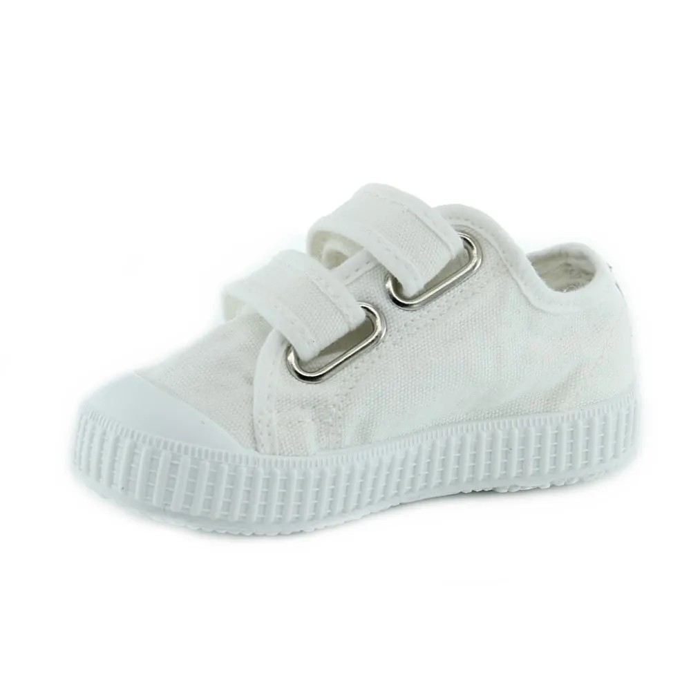 Zapatillas de lona Zapy velcros Blanco.