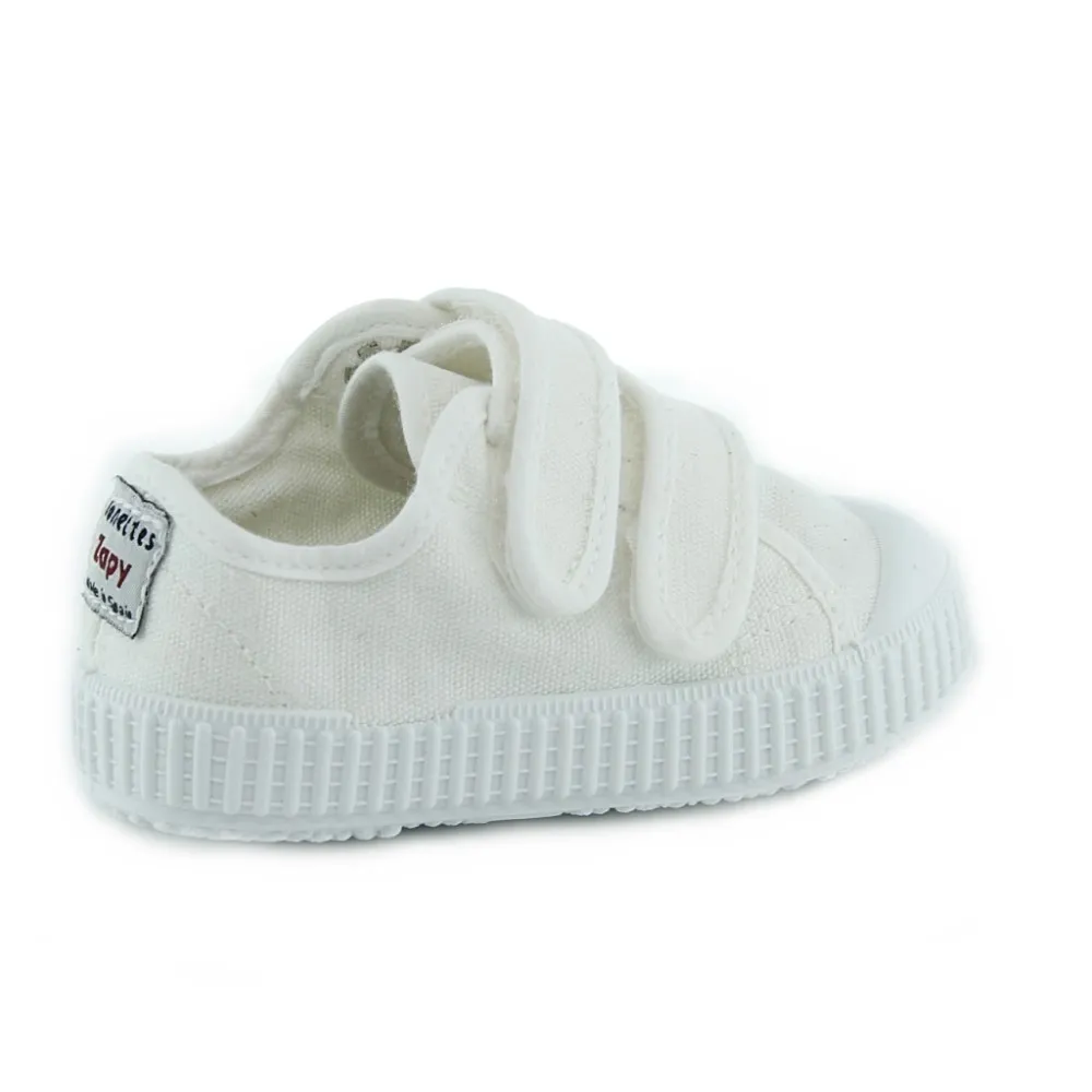 Zapatillas de lona Zapy velcros Blanco.
