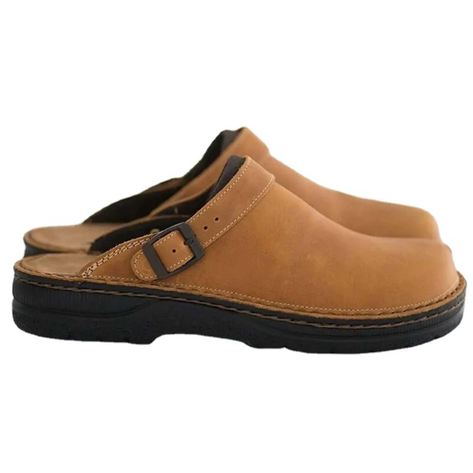 Zapatillas de punta redonda para hombre Suela gruesa antideslizante Sandalias al aire libre Zapatos de playa cómodos y transpira