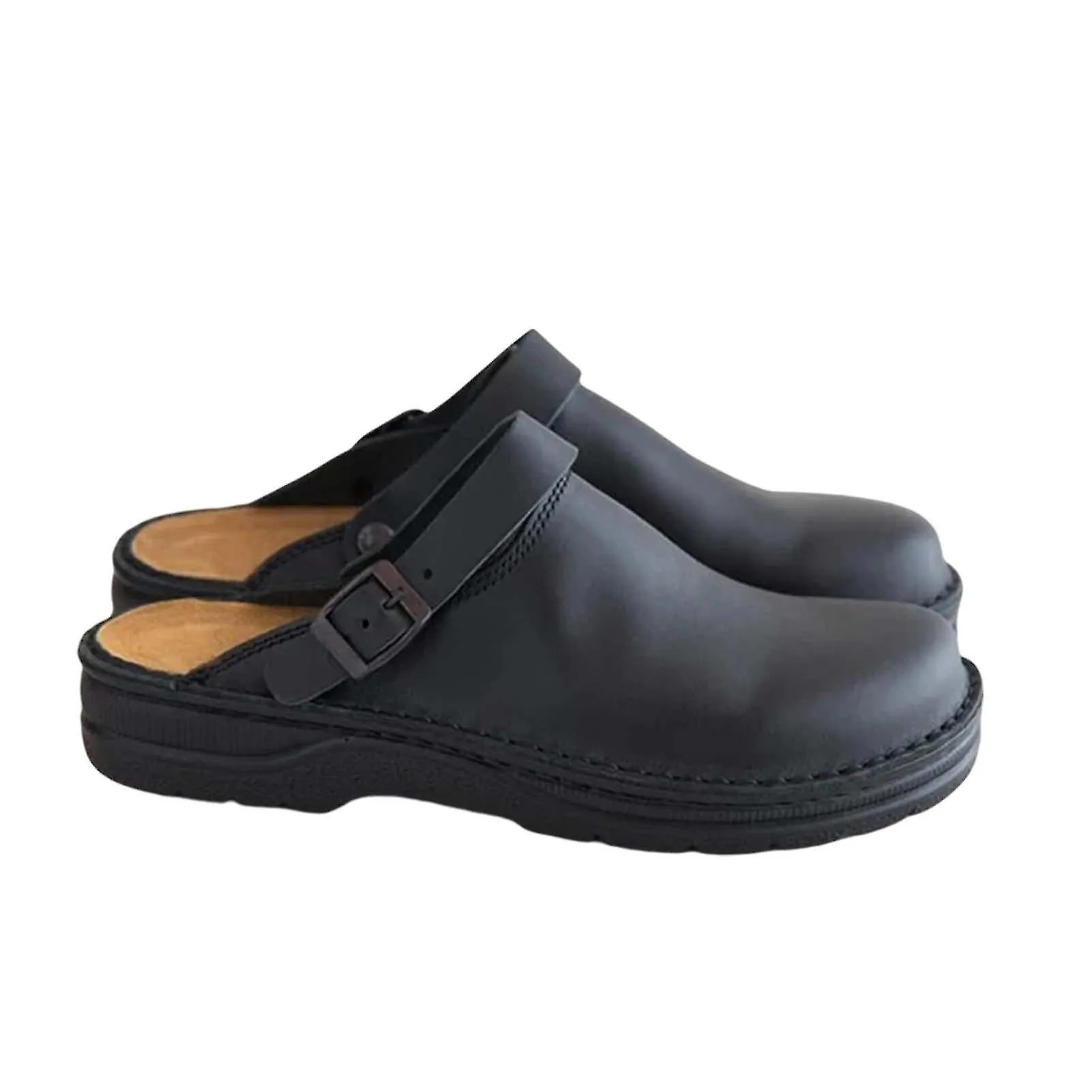 Zapatillas de punta redonda para hombre Suela gruesa antideslizante Sandalias al aire libre Zapatos de playa cómodos y transpira