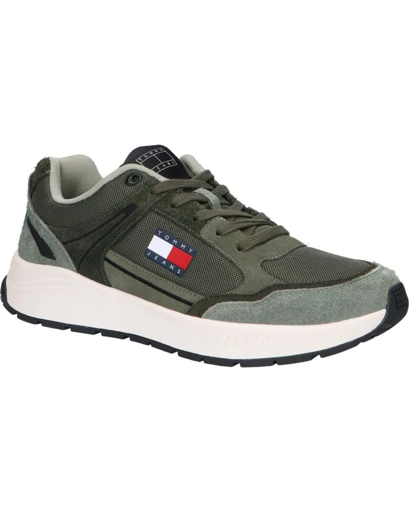 Zapatillas deporte TOMMY HILFIGER  de Hombre EM0EM01494 RUNNER MIX MATERIAL  M00 DEEP WOODS