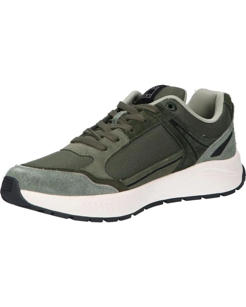 Zapatillas deporte TOMMY HILFIGER  de Hombre EM0EM01494 RUNNER MIX MATERIAL  M00 DEEP WOODS