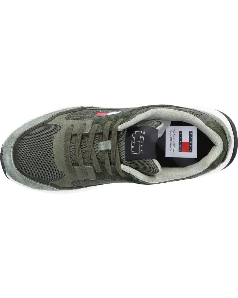 Zapatillas deporte TOMMY HILFIGER  de Hombre EM0EM01494 RUNNER MIX MATERIAL  M00 DEEP WOODS