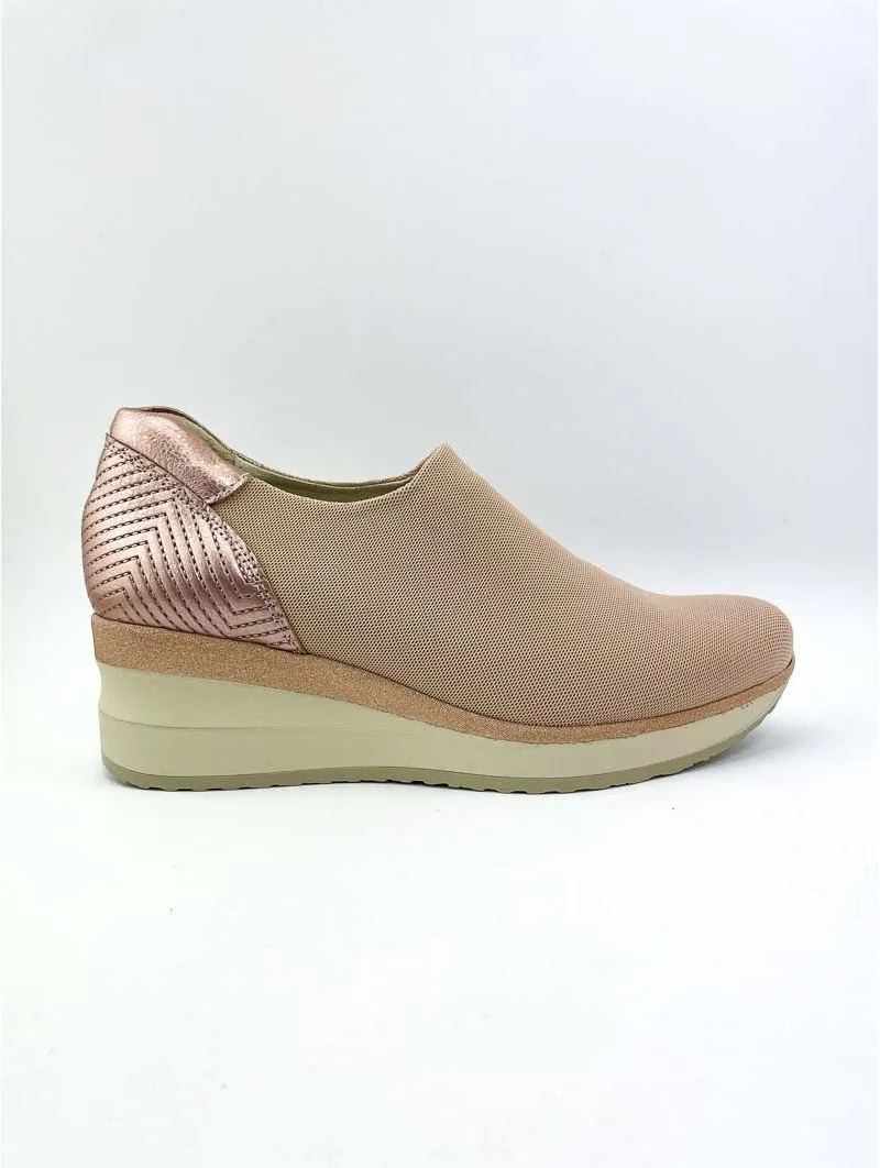 Zapatillas Deportivas Casual Lince Cuña 12601 nude rosa