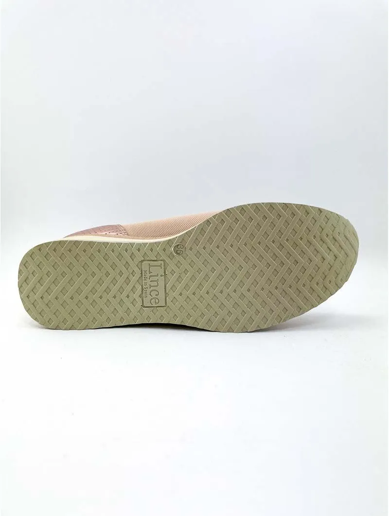Zapatillas Deportivas Casual Lince Cuña 12601 nude rosa
