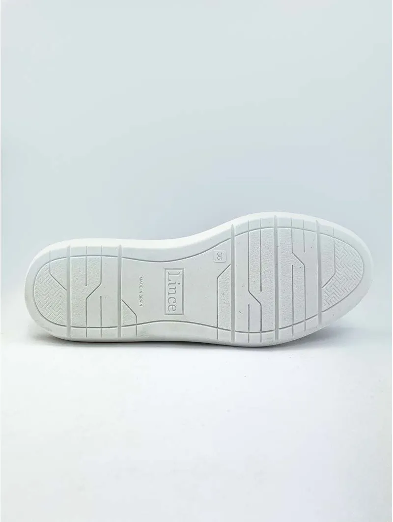 Zapatillas deportivas Casual troquelada Lince 12902 blanco