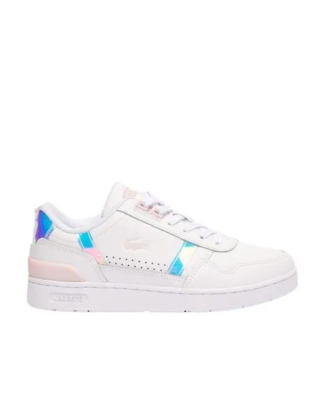 ZAPATILLAS LACOSTE TCLIP EN PIEL CON DETALLES EN PASTEL