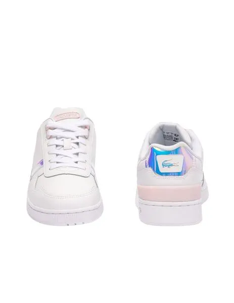 ZAPATILLAS LACOSTE TCLIP EN PIEL CON DETALLES EN PASTEL