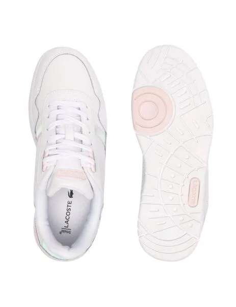 ZAPATILLAS LACOSTE TCLIP EN PIEL CON DETALLES EN PASTEL