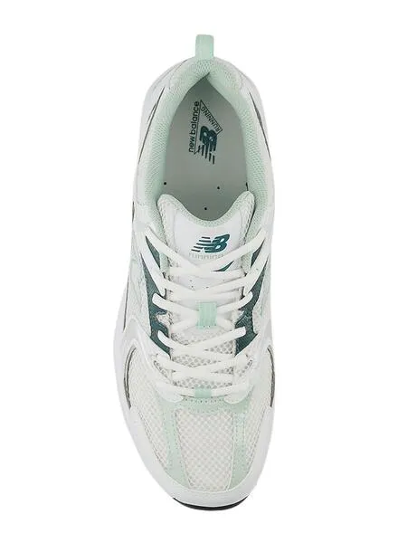 Zapatillas New Balance 530 blanco y verde para mujer