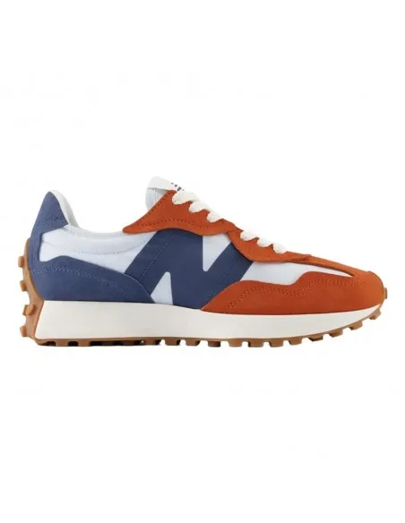 ZAPATILLAS NEW BALANCE U327W AZUL MARINO Y NARANJAS  ECOOL