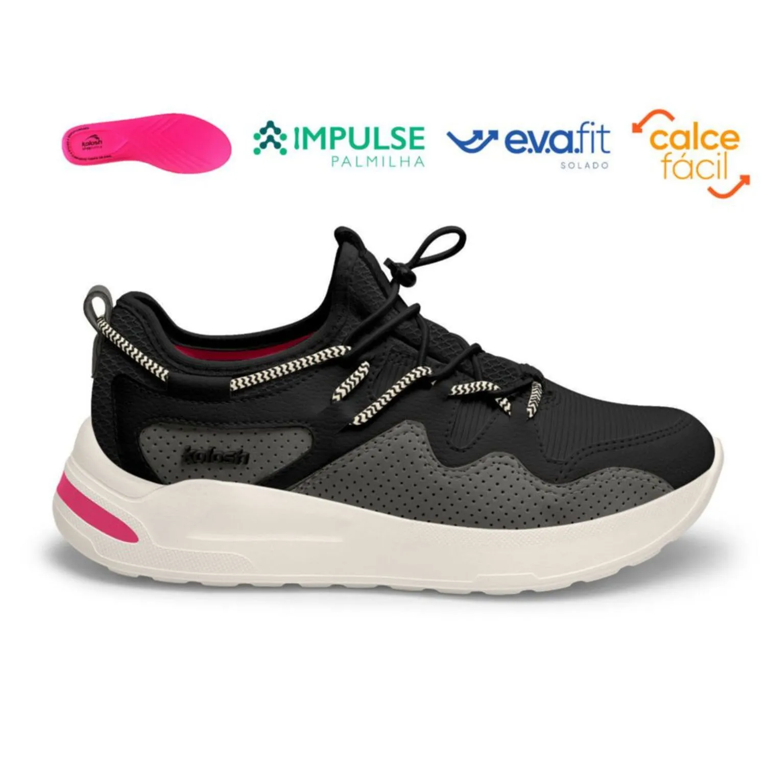 Zapatillas Urbanas Para Mujer Kolosh Negro 2