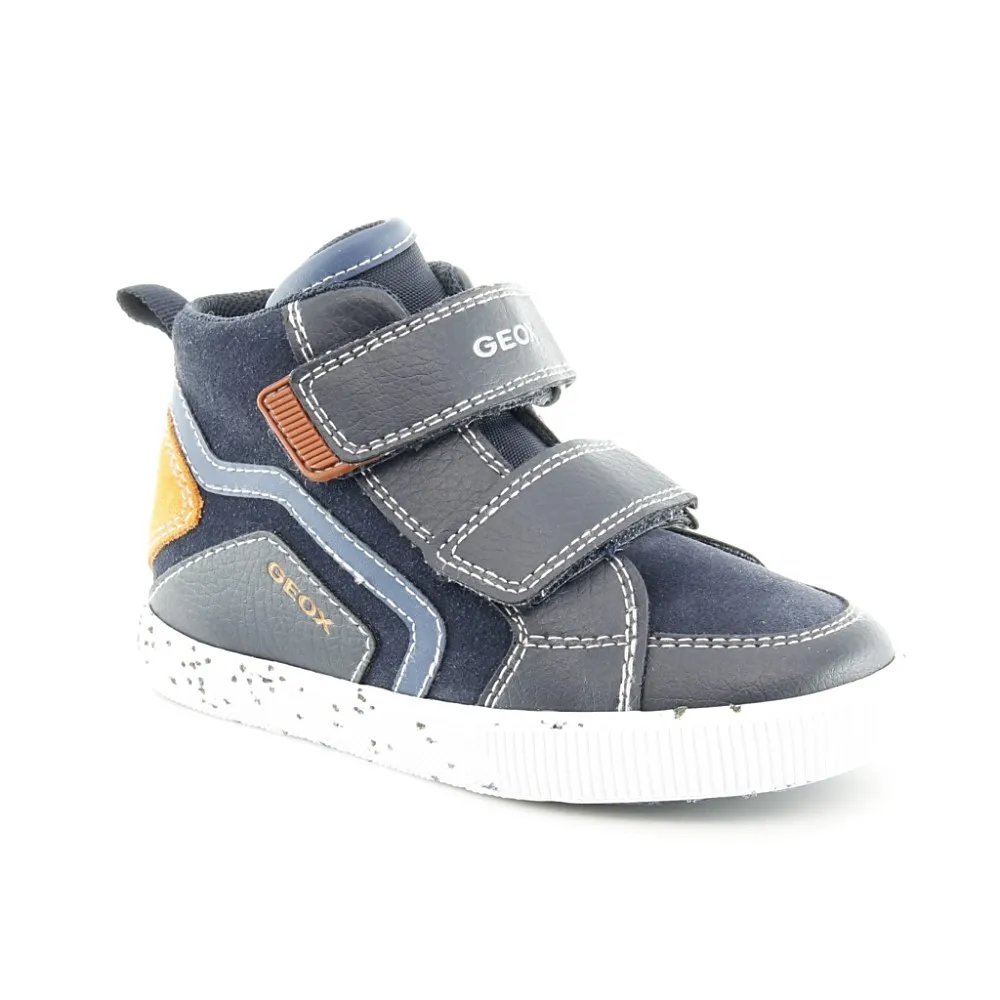 ZAPATO ABOTINADO GEOX KILWI AZULNARANJA