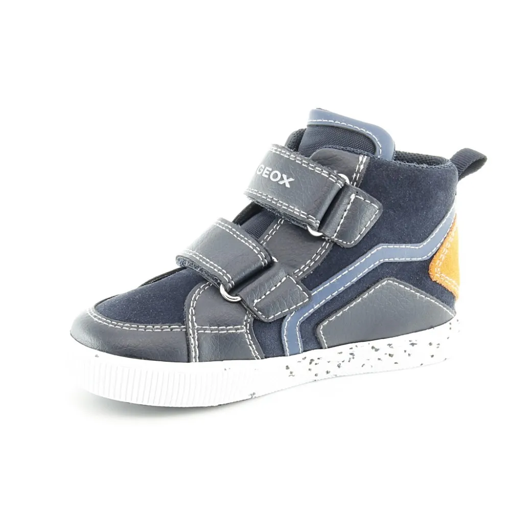 ZAPATO ABOTINADO GEOX KILWI AZULNARANJA