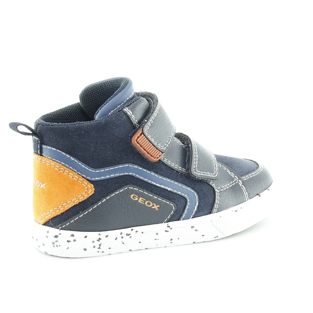 ZAPATO ABOTINADO GEOX KILWI AZULNARANJA