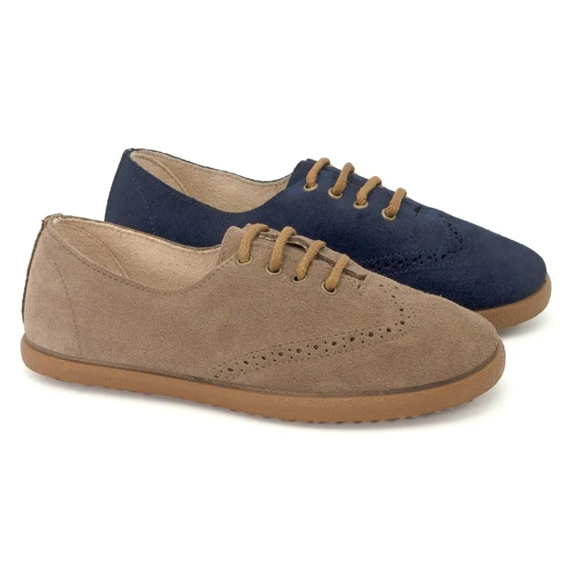 Zapato blucher niño en serraje