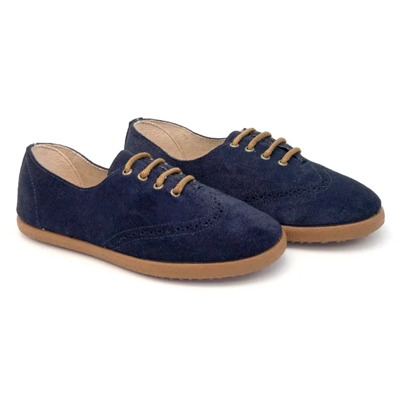 Zapato blucher niño en serraje