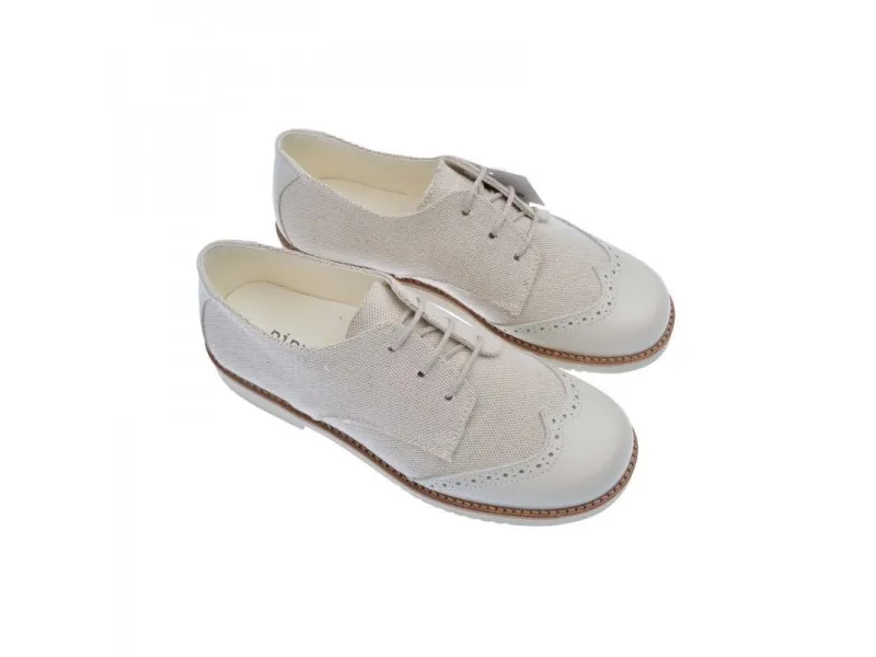 ZAPATO BLUCHER PARA VESTIR 11365 PIRUFIN EN COLOR MARINO O LINO NATURAL
