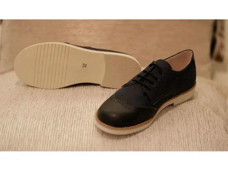 ZAPATO BLUCHER PARA VESTIR 11365 PIRUFIN EN COLOR MARINO O LINO NATURAL