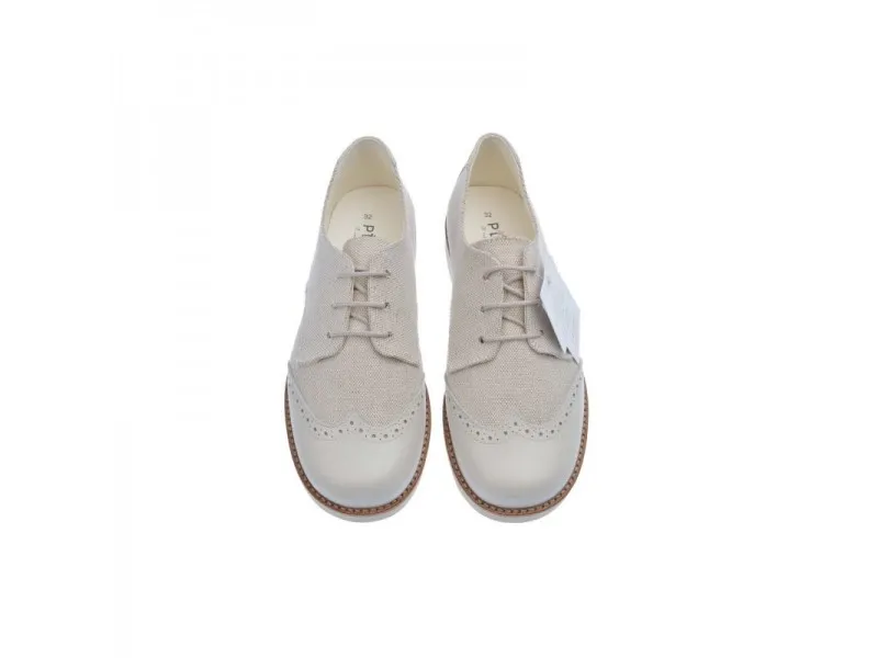 ZAPATO BLUCHER PARA VESTIR 11365 PIRUFIN EN COLOR MARINO O LINO NATURAL