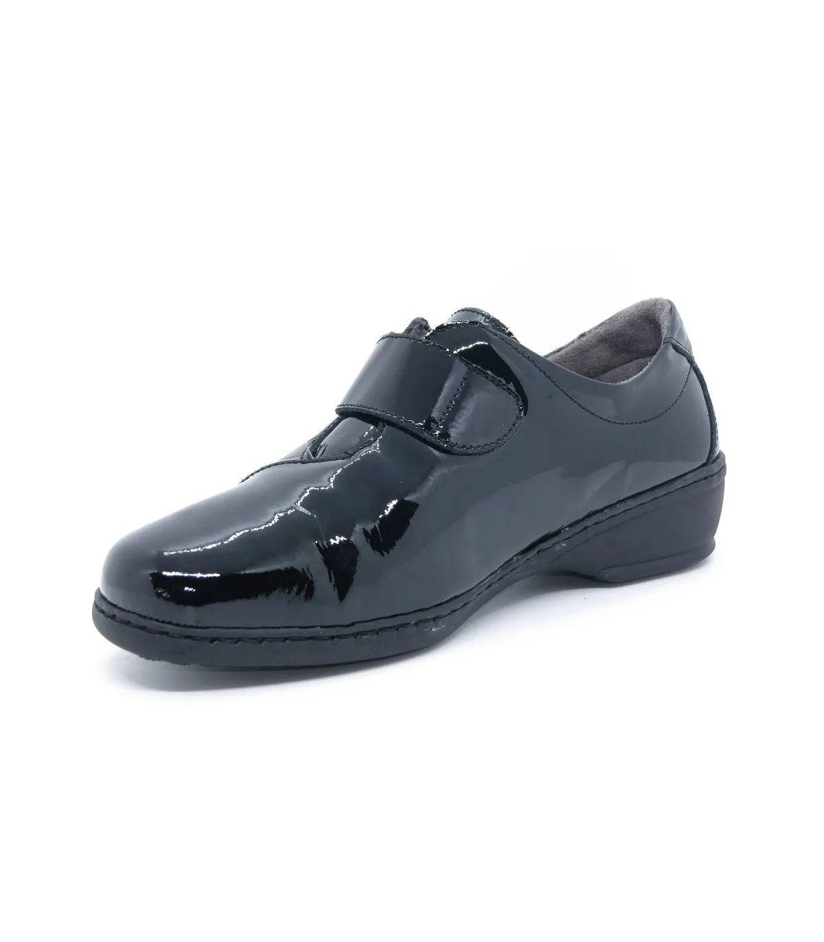Zapato confort en piel taupe para mujer