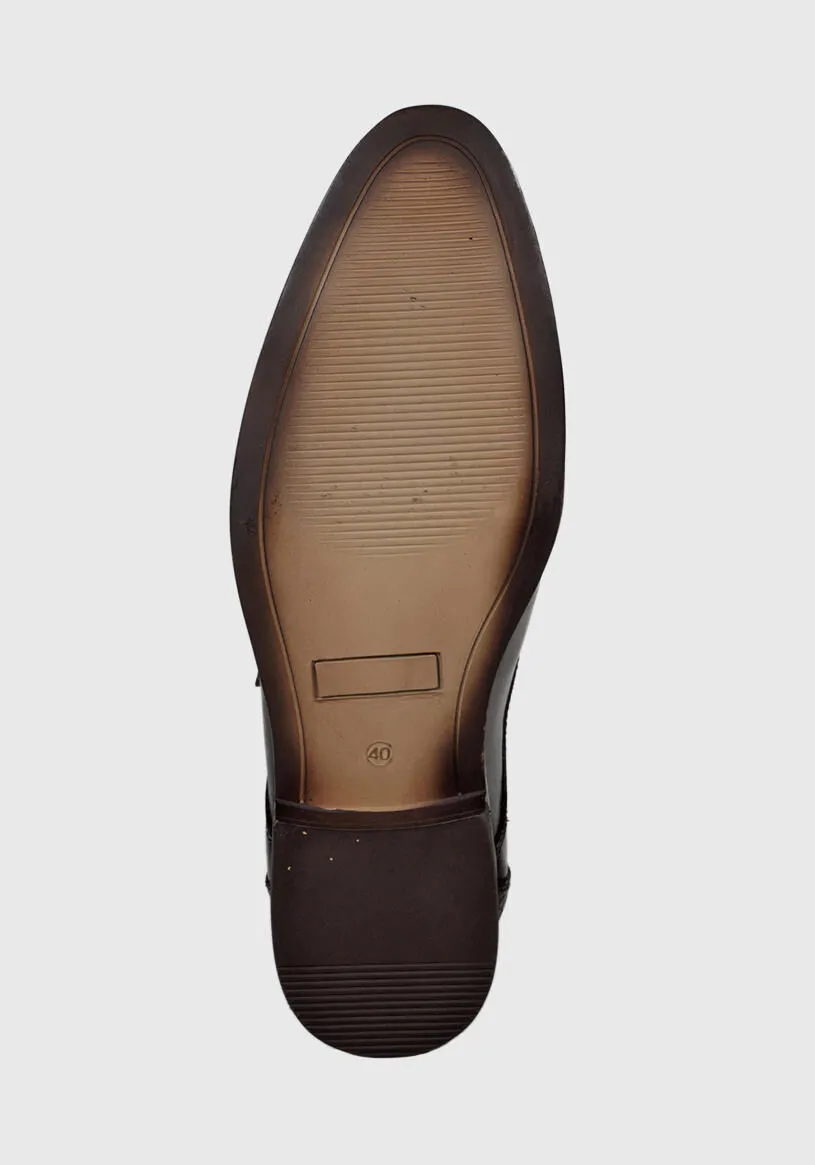 Zapato Cuero Verona Café Oscuro