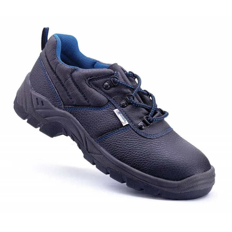 Zapato de seguridad económico S1P de piel negra