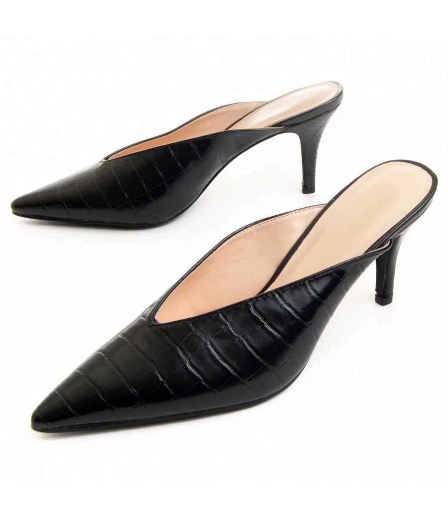 Zapato De Tacón Para Mujer.  Montevita  Sirena  88163 Negro