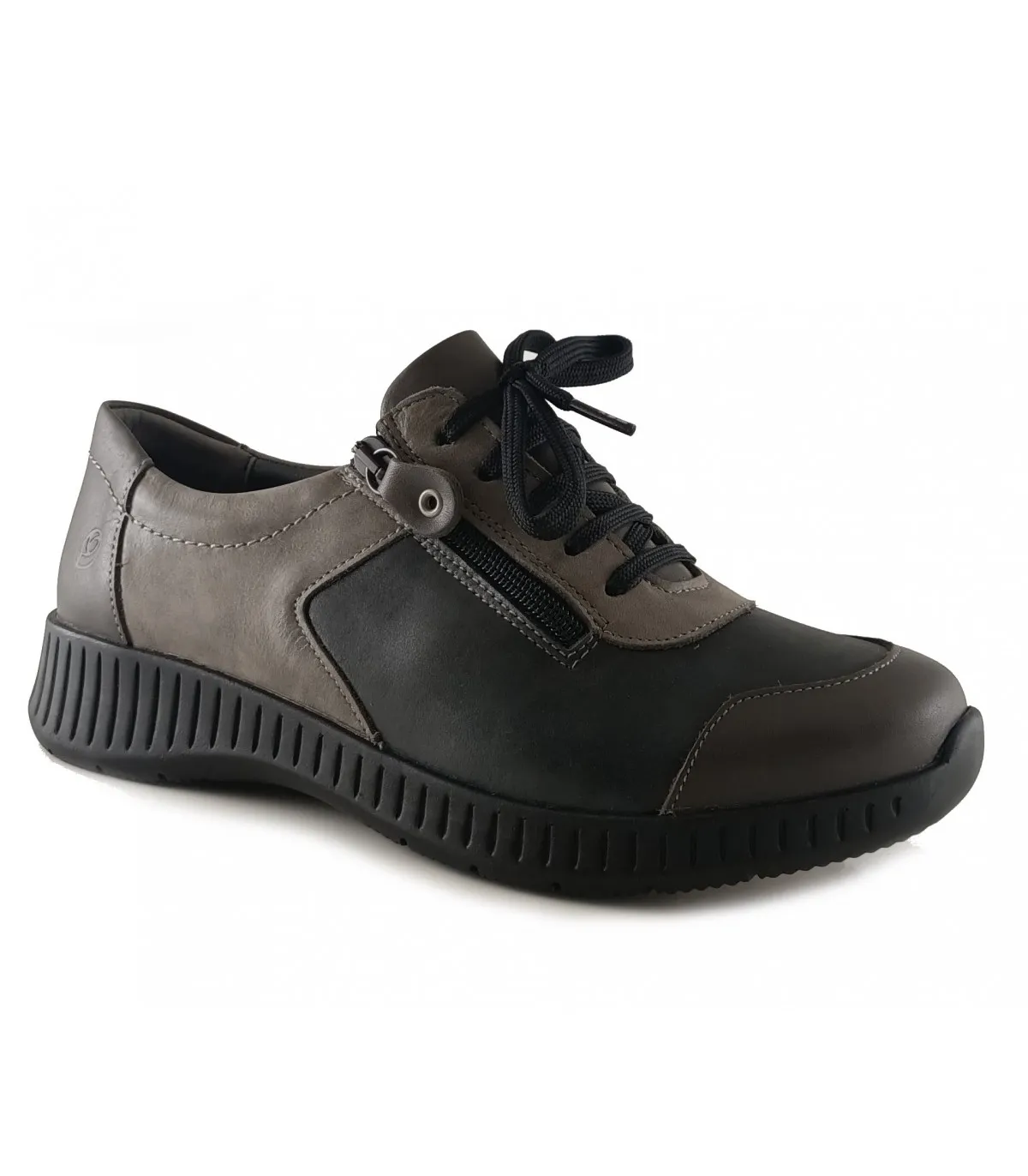 Zapato deportivo con cordones y cremallera para mujer
