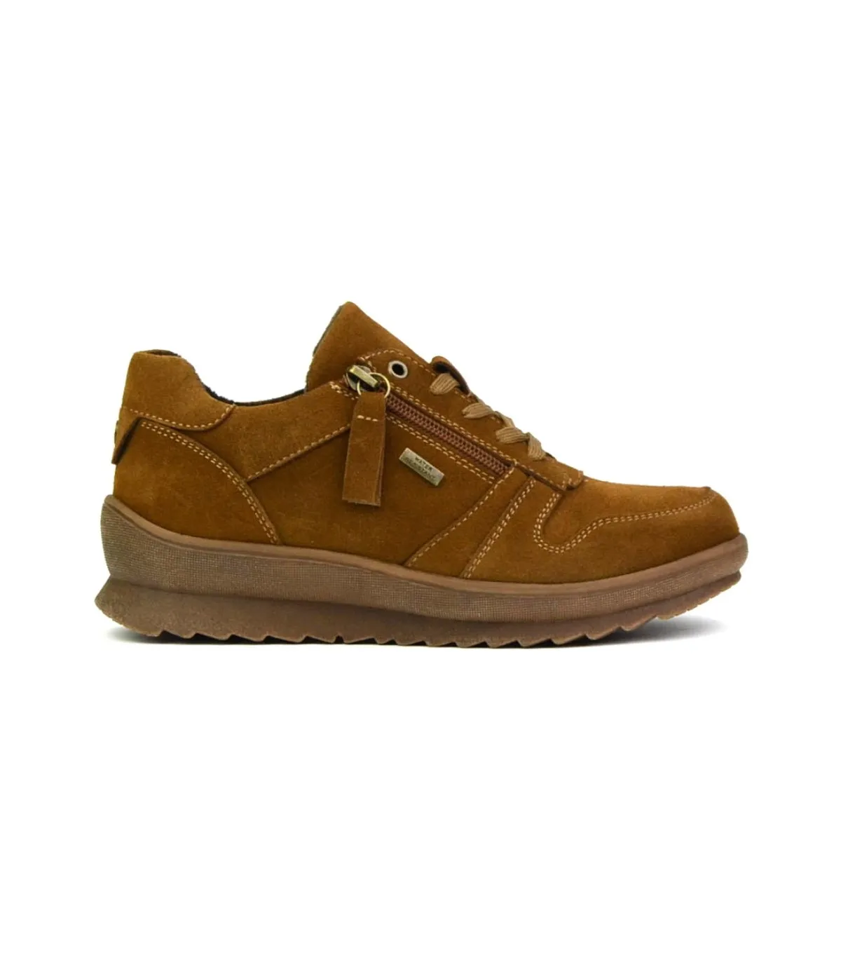 Zapato deportivo con cordones y cremallera