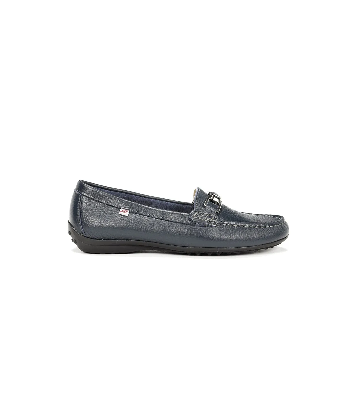 Zapato mocasín con adorno en la pala para mujer