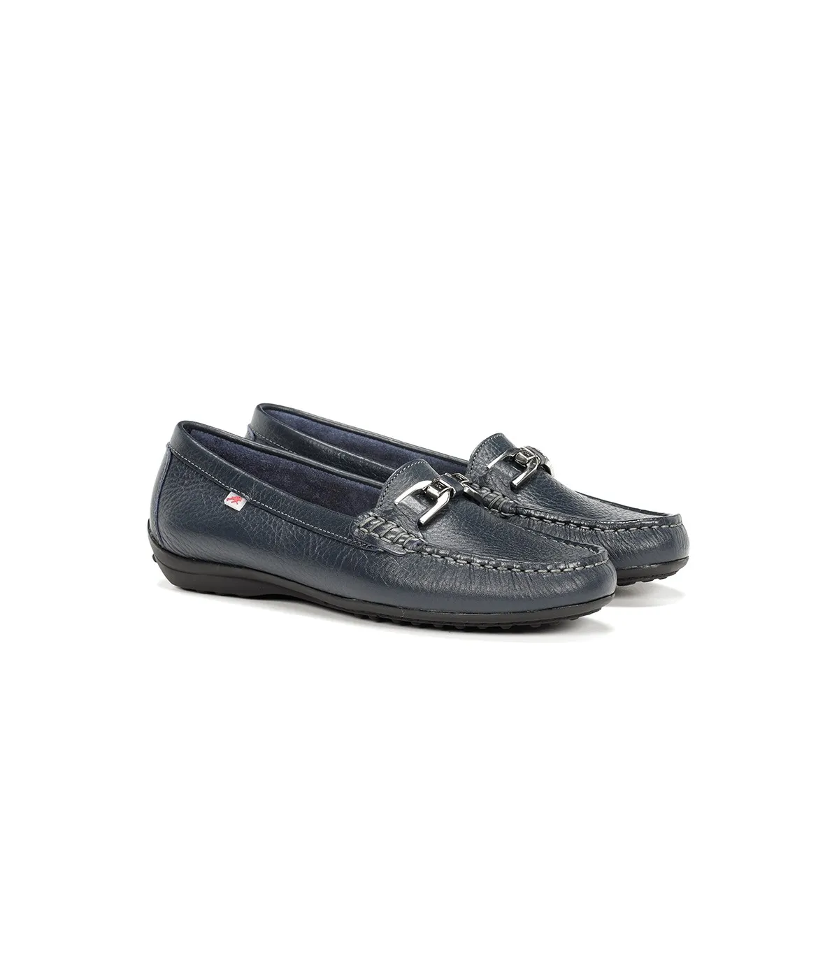 Zapato mocasín con adorno en la pala para mujer