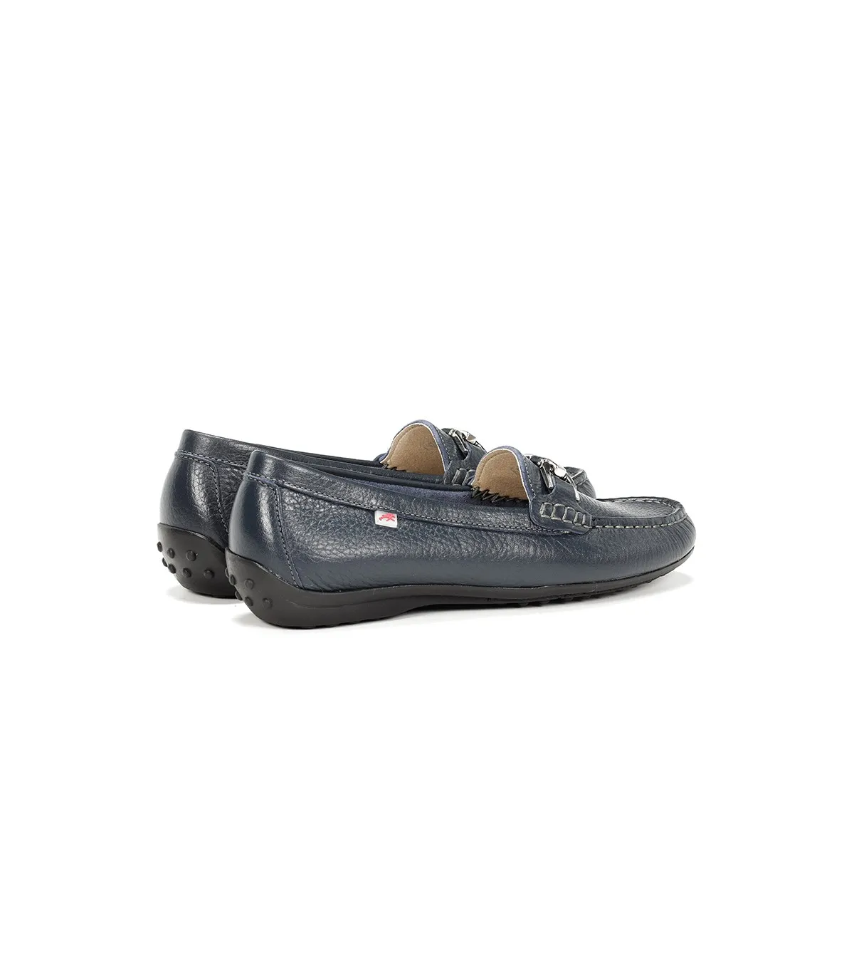 Zapato mocasín con adorno en la pala para mujer