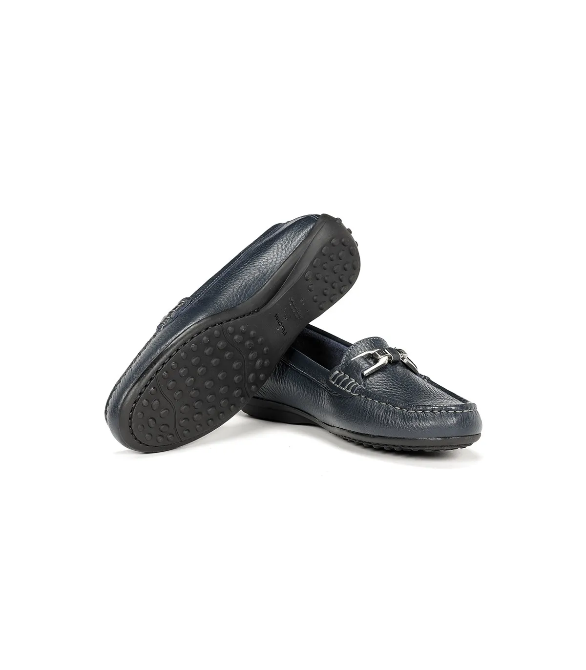 Zapato mocasín con adorno en la pala para mujer