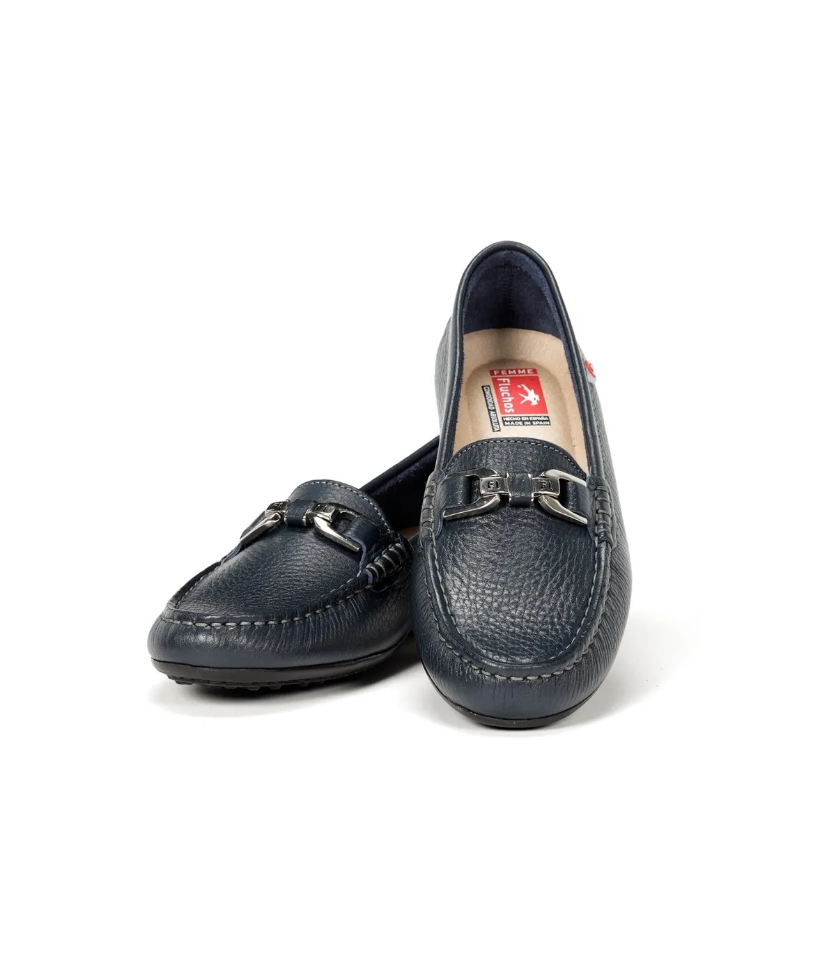 Zapato mocasín con adorno en la pala para mujer